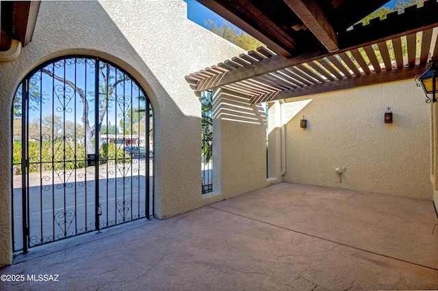 view of patio / terrace with a pergola