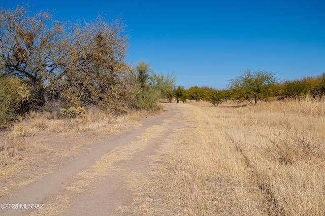 view of street with a rural view