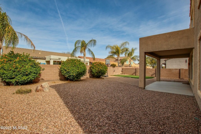 view of yard with a patio