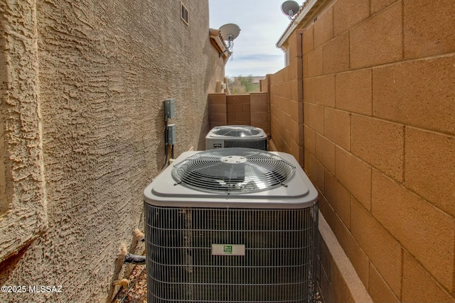 exterior details featuring cooling unit