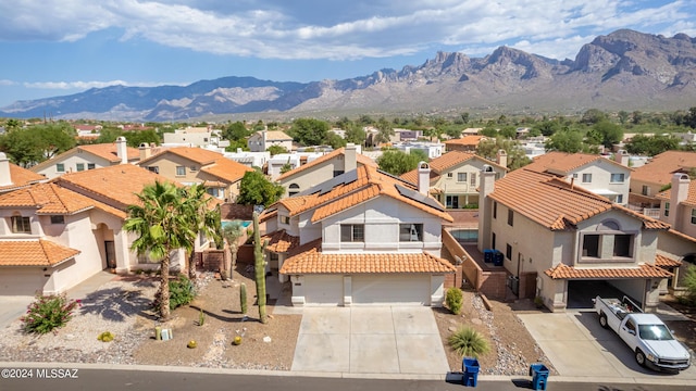 aerial view featuring a mountain view