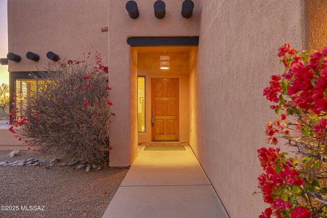 view of tiled foyer entrance