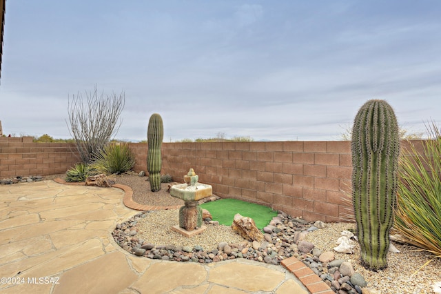 view of yard featuring a patio area