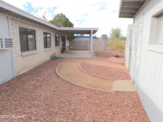 view of yard with a patio