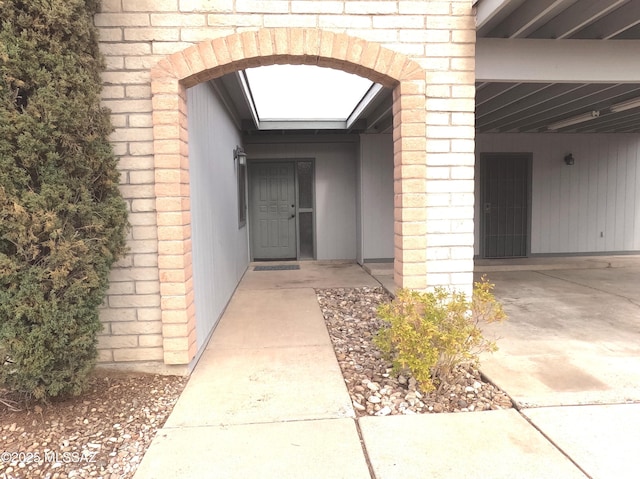 view of doorway to property