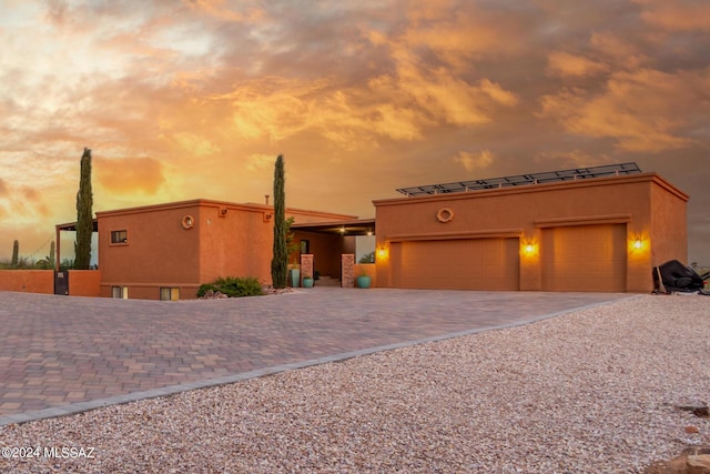 view of front of house featuring a garage