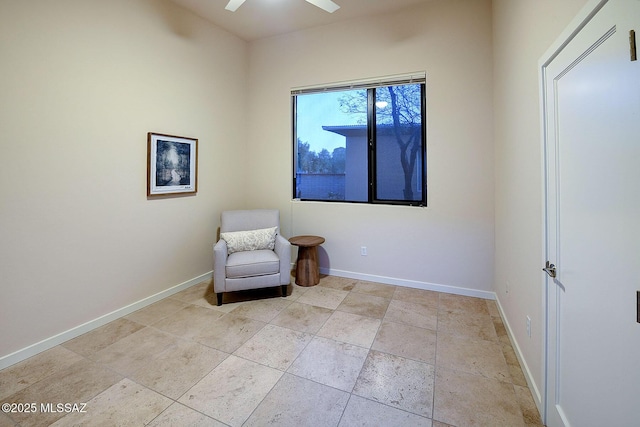 unfurnished room featuring ceiling fan