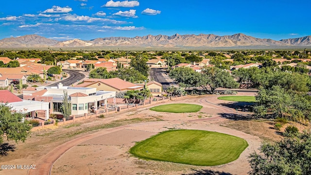 aerial view featuring a mountain view