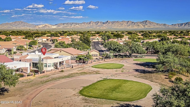 aerial view featuring a mountain view