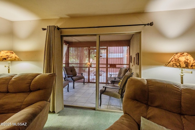 view of carpeted living room