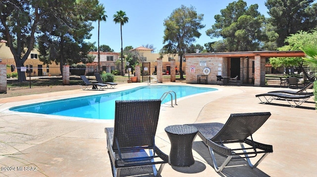 view of pool with a patio