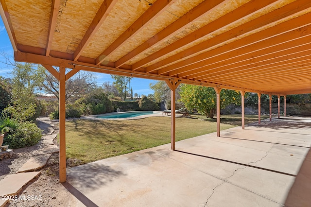 view of patio with an outdoor pool