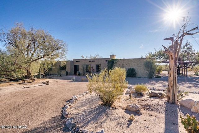 view of pueblo-style home