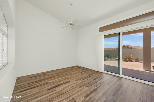 spare room featuring ceiling fan