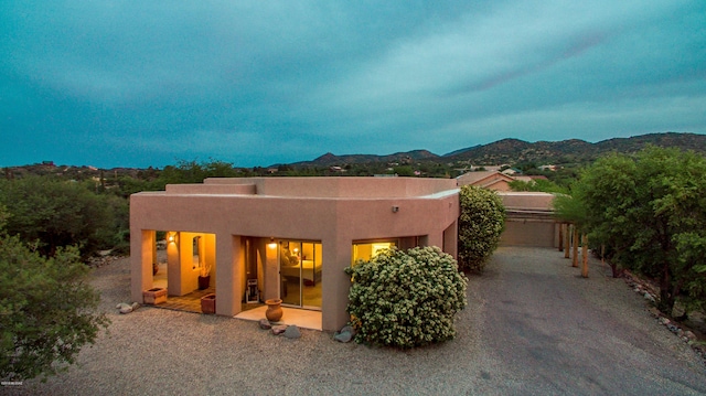 exterior space with a mountain view