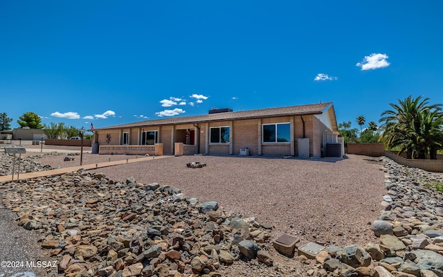 view of front of house with cooling unit