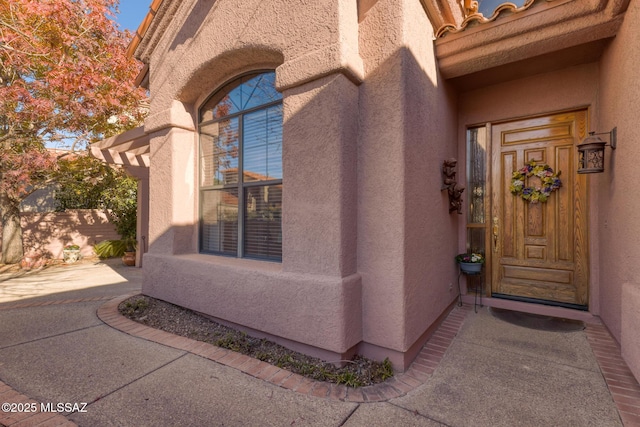 view of doorway to property