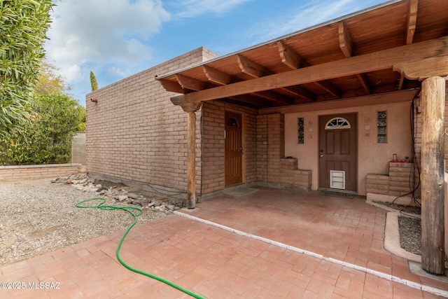 view of home's exterior featuring a patio area