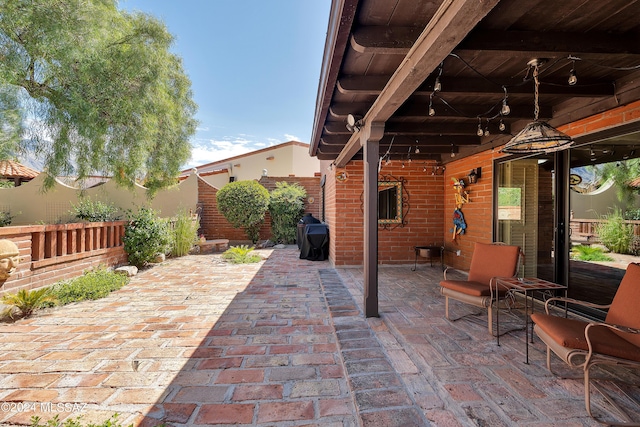 view of patio / terrace featuring grilling area