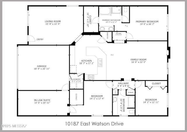 10187 E Watson Dr, Tucson, AZ 85730 - floor plan / room layout