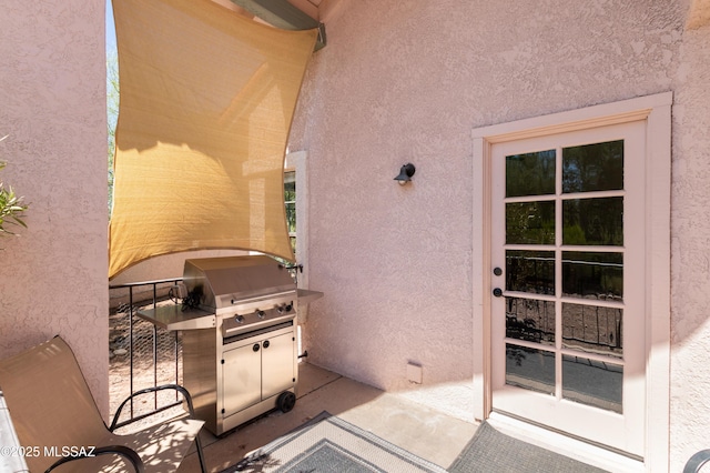 view of patio / terrace with a grill