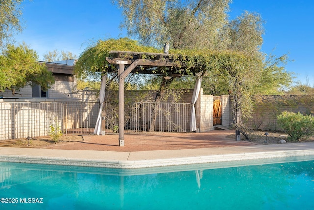 view of pool with a pergola