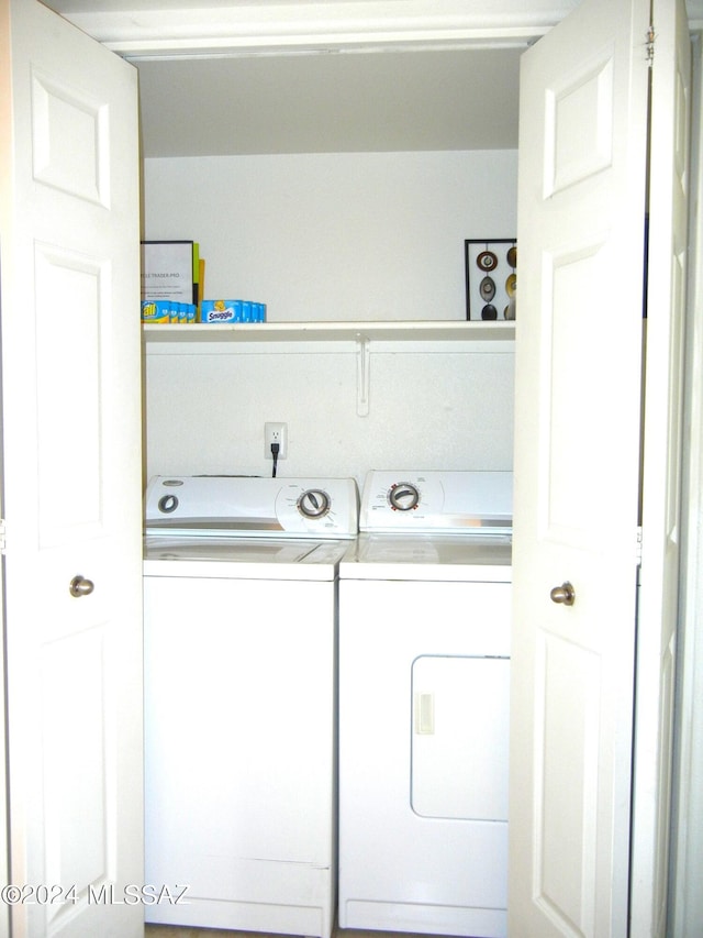 laundry room featuring washer and dryer