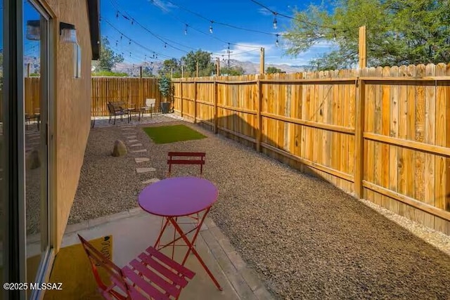 view of yard featuring a patio area