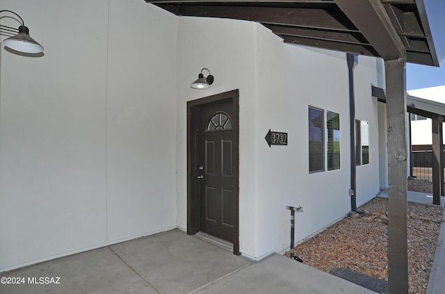 view of doorway to property