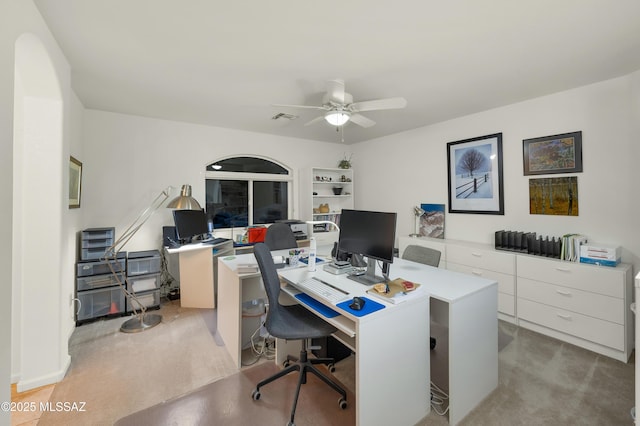 63111 E Mountain Crest Dr, Tucson, AZ 85739 - office area with ceiling fan