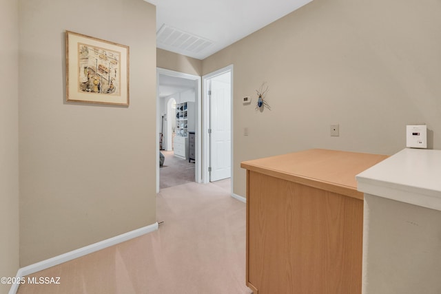 63111 E Mountain Crest Dr, Tucson, AZ 85739 - corridor with light carpet and baseboards