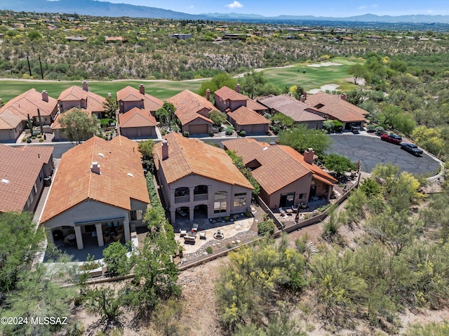 bird's eye view featuring a mountain view