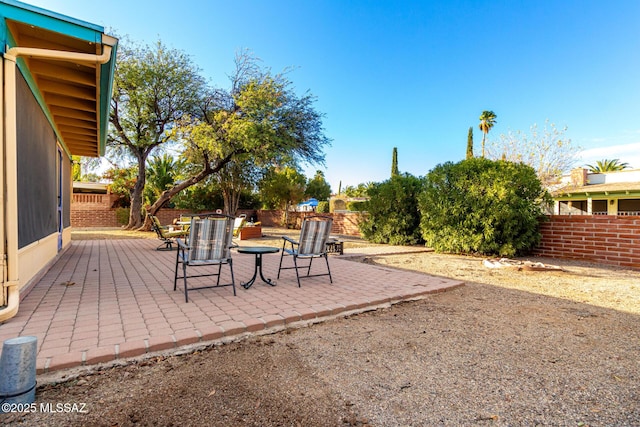 view of yard with a patio area