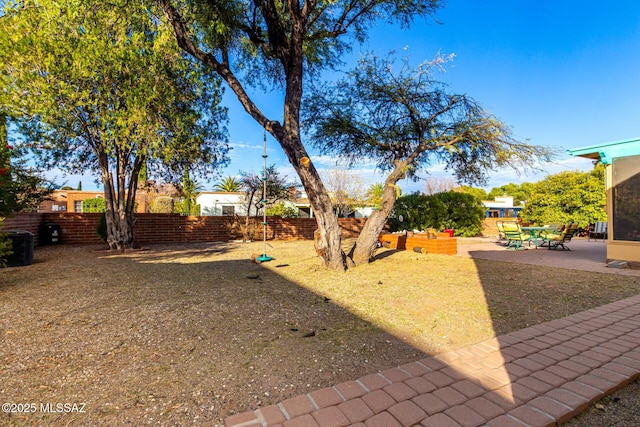 view of yard featuring a patio