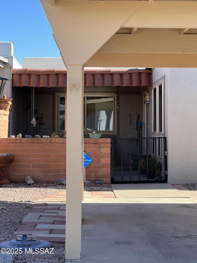 view of doorway to property