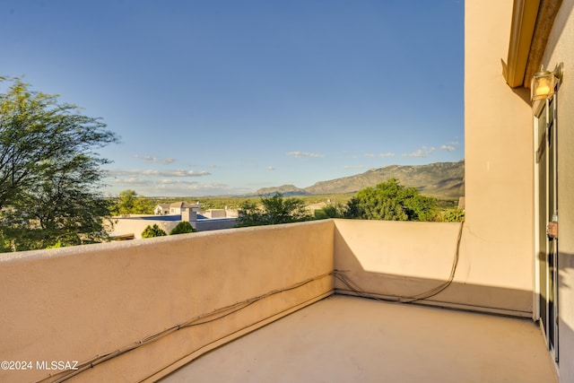 balcony with a mountain view