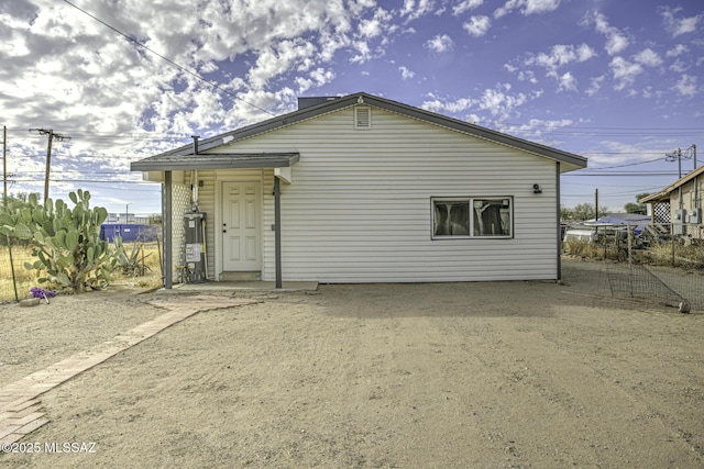 exterior space featuring water heater