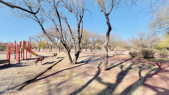 view of yard with playground community