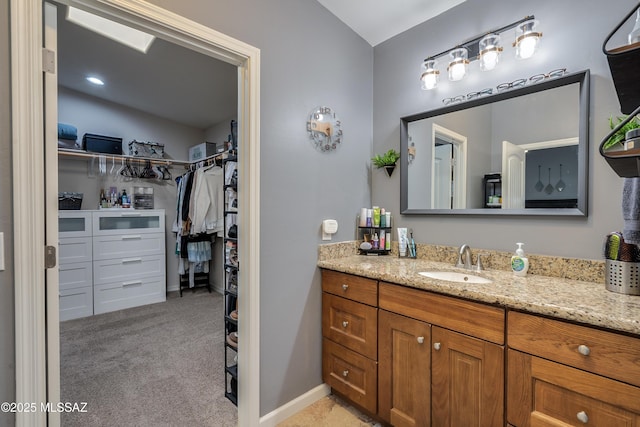 bathroom featuring vanity