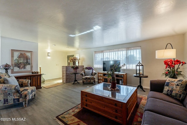 living room featuring hardwood / wood-style floors