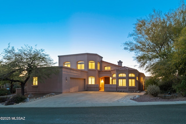 view of front of home featuring a garage