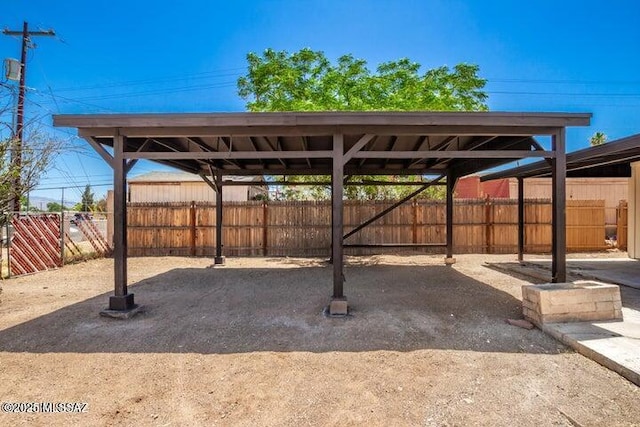 view of patio / terrace featuring a carport