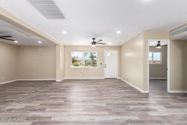 foyer featuring light hardwood / wood-style flooring