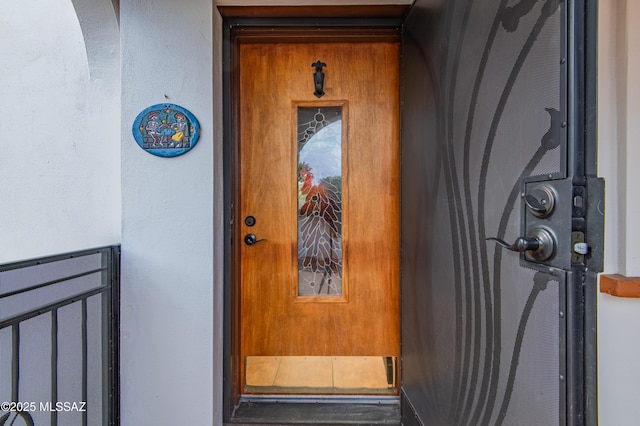 view of doorway to property