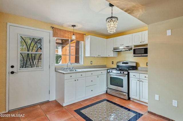176 S Paseo Pena Unit C, Green Valley, AZ 85614 - kitchen with under cabinet range hood, a wealth of natural light, appliances with stainless steel finishes, and a sink