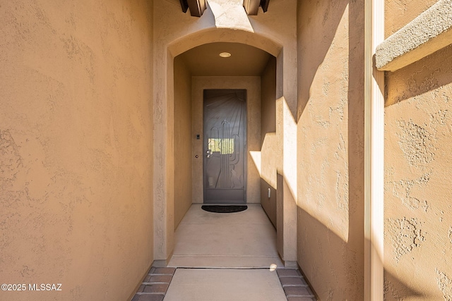 view of doorway to property