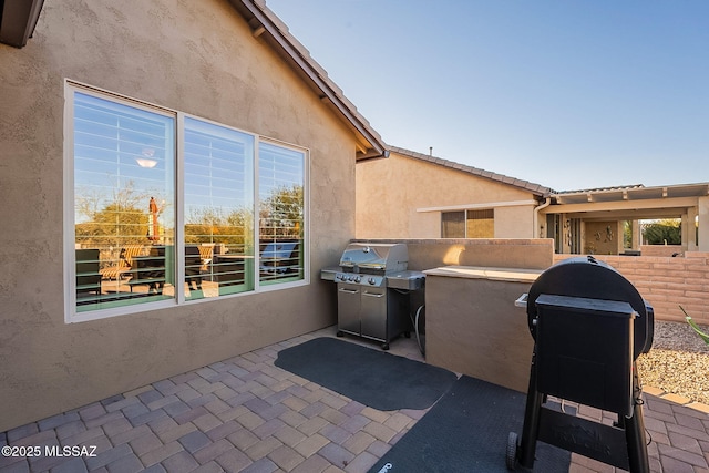 view of patio / terrace featuring area for grilling