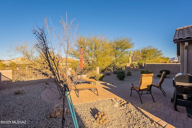 view of patio / terrace with area for grilling