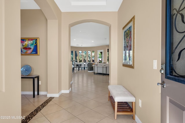 view of tiled entryway