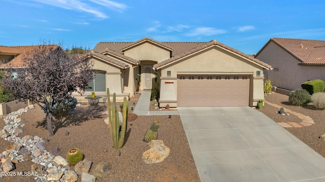 view of front of home featuring a garage